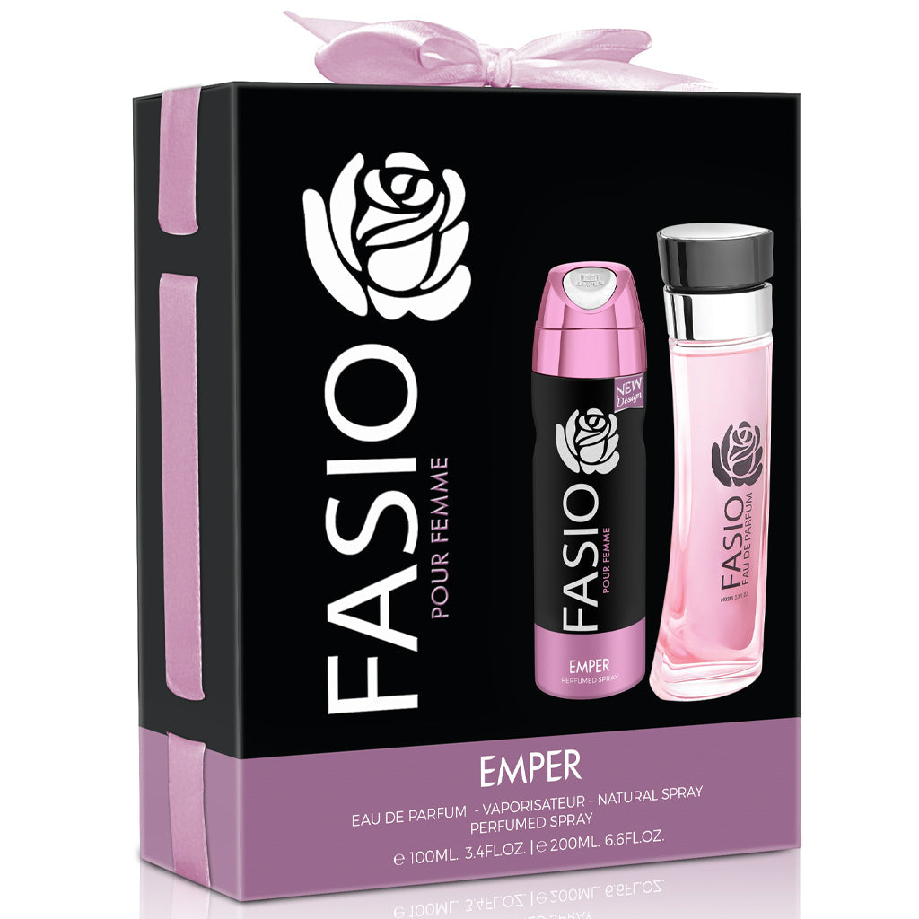 Fasio Pour Femme Gift Set 100ml Free Deo